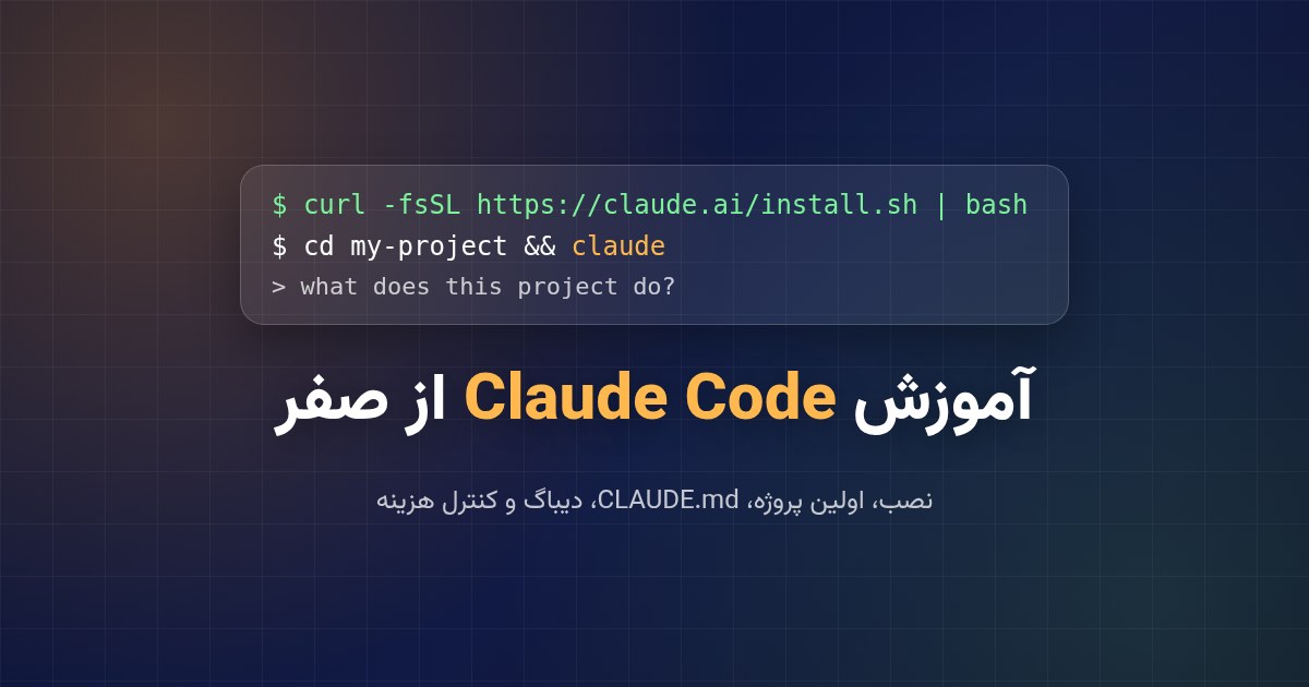 آموزش Claude Code برای مبتدی‌ها؛ از نصب تا اولین پروژه